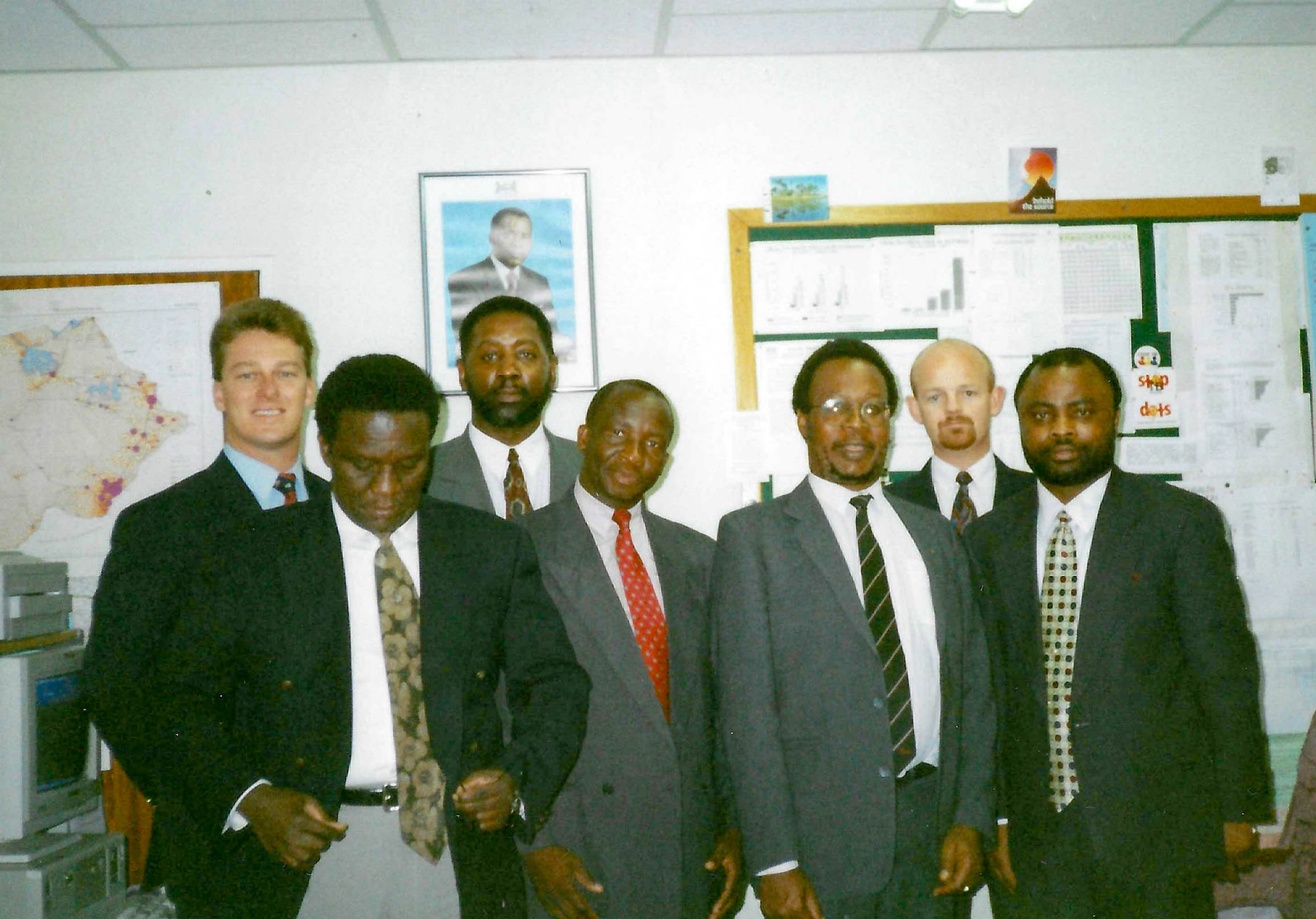 Group picture with the former Permanent Secretary of Health during a courtesy visit by the BMC team to the Minister of Health in Botswana.